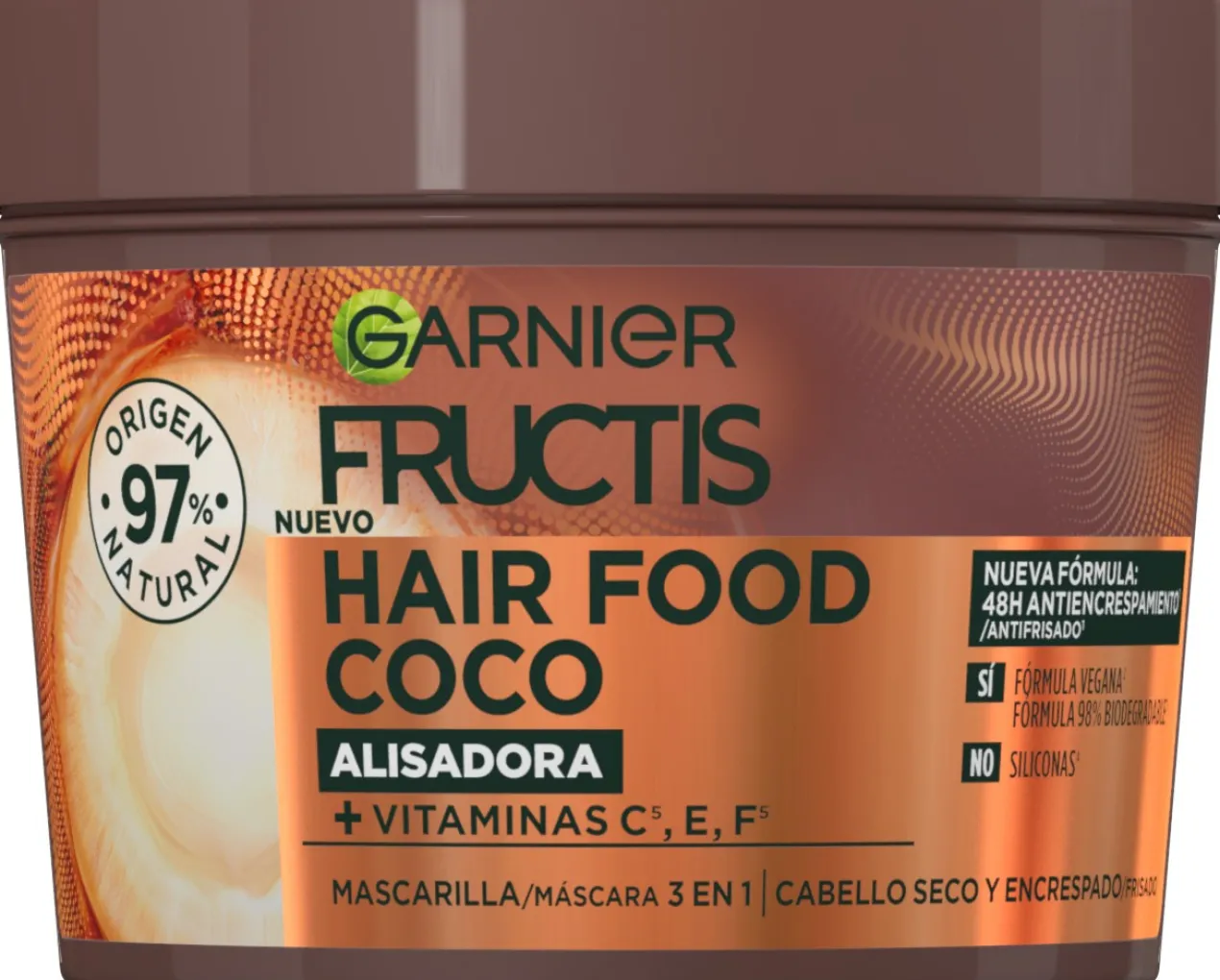 Fructis Hair Food Coco Máscara 3 em 1 Alisadora