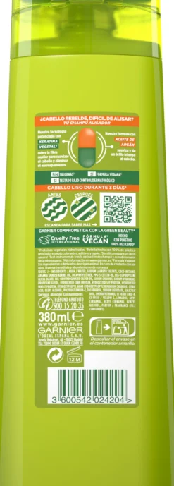 Fructis Liso & Brilho Champô Cabelo Liso