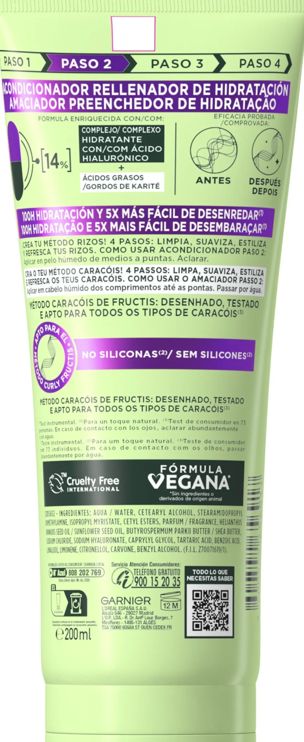Fructis Método Caracóis Condicionador Passo 2