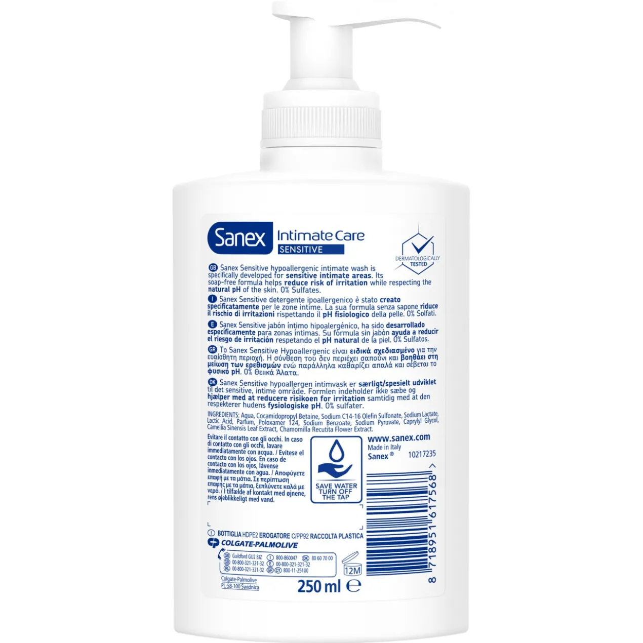 Gel de Lavagem Íntima Intimate Care Pele Sensível