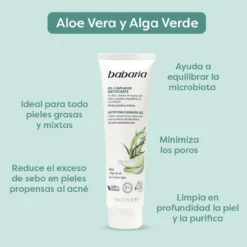 Gel de Limpeza Matificante Aloé e Alga Verde