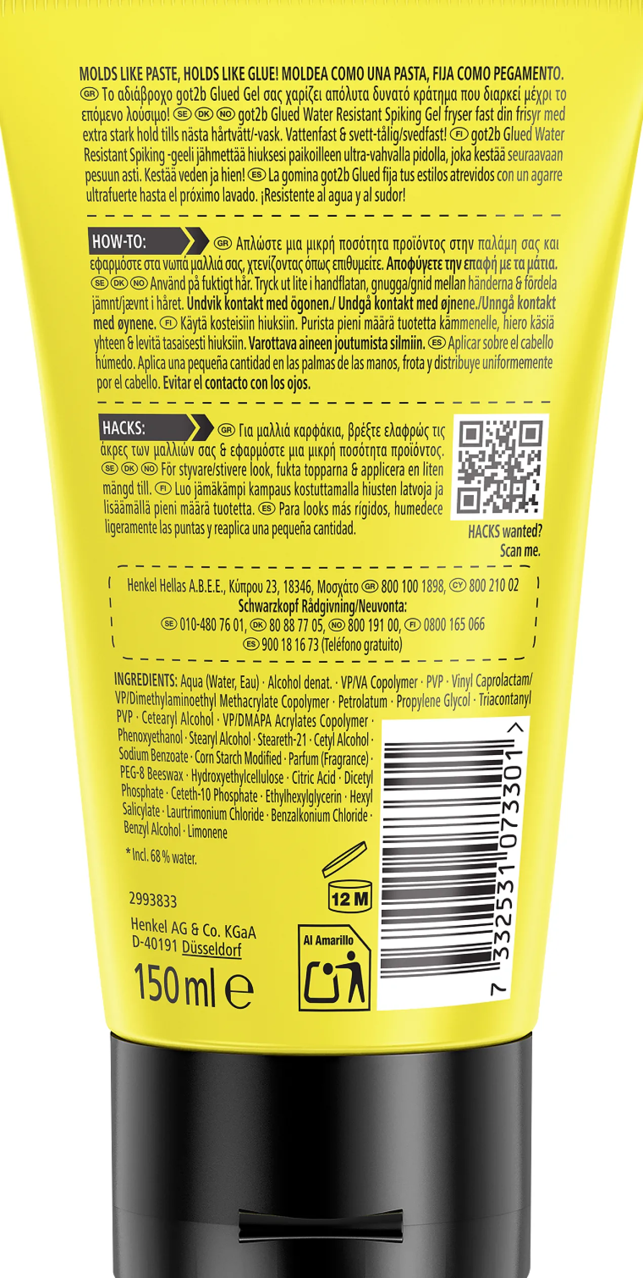 Gel Fixador Glued Water Resistant Spiking Gel