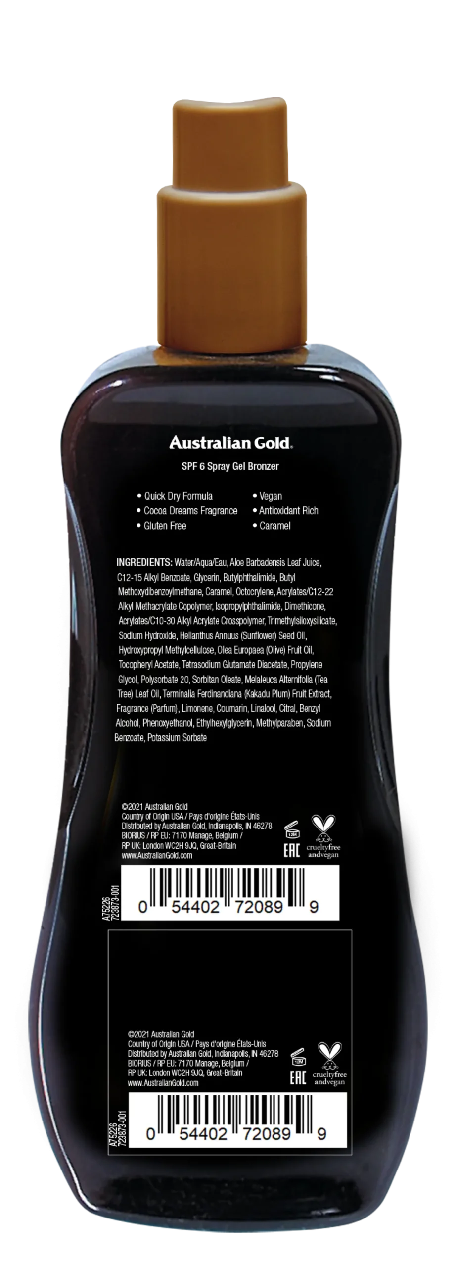 Gel Spray Bronzeador SPF6