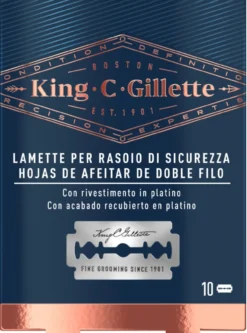 Gillette King C. Lâminas de Barbear de Duplo Fio