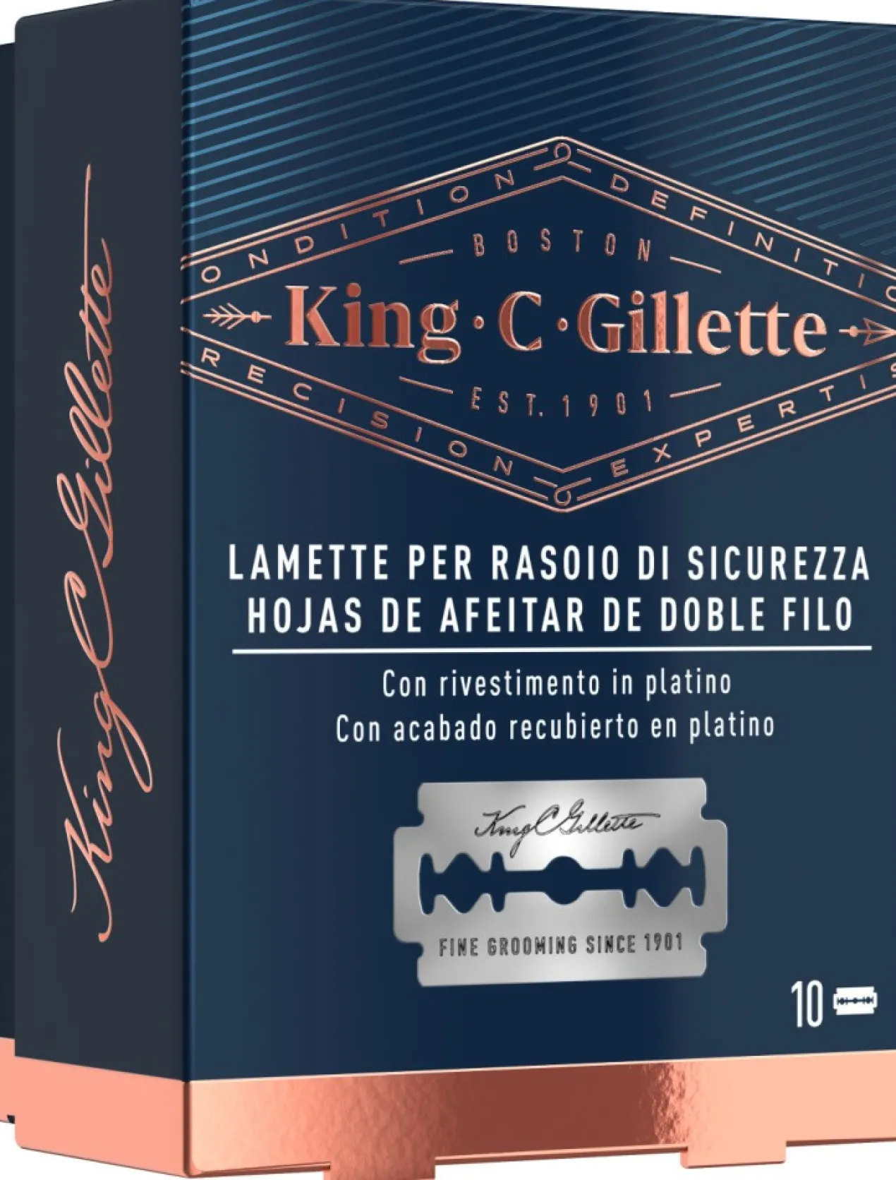 Gillette King C. Lâminas de Barbear de Duplo Fio