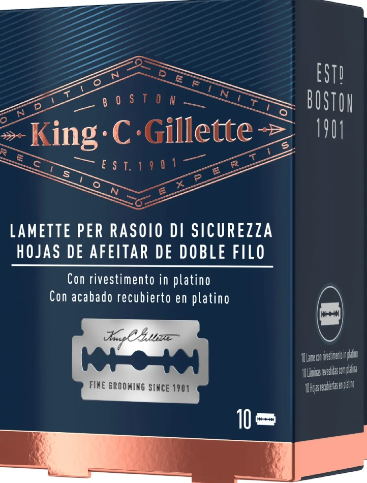 Gillette King C. Lâminas de Barbear de Duplo Fio