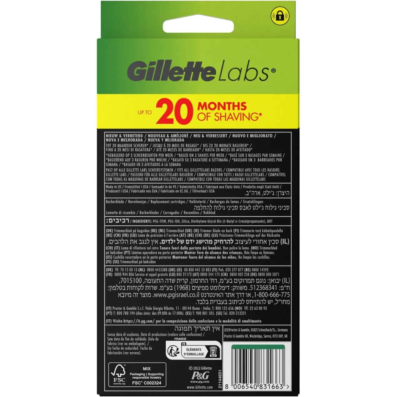 Gillette Labs Pack Poupança 8+2 Recargas de Lâminas