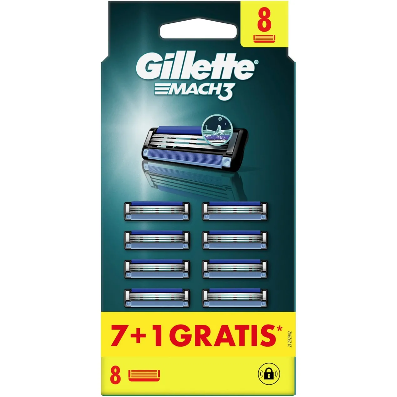 Gillette Mach3 Pack Poupança 7+1 Recargas para Máquinas de Barbear Masculinas