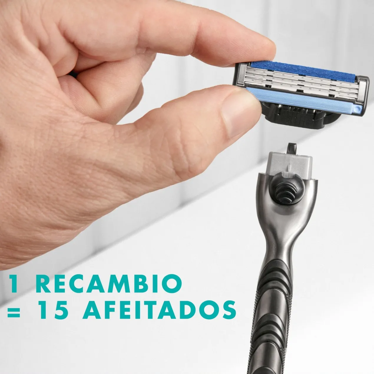 Gillette Mach3 Pack Poupança 7+1 Recargas para Máquinas de Barbear Masculinas