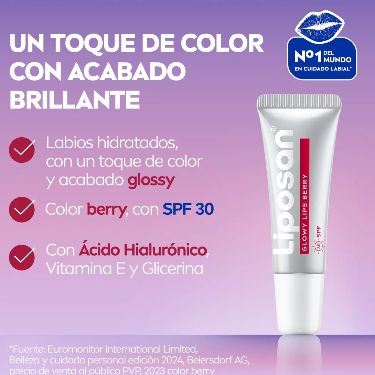 Glow Lips Berry Lábios com Efeito Glow SPF30