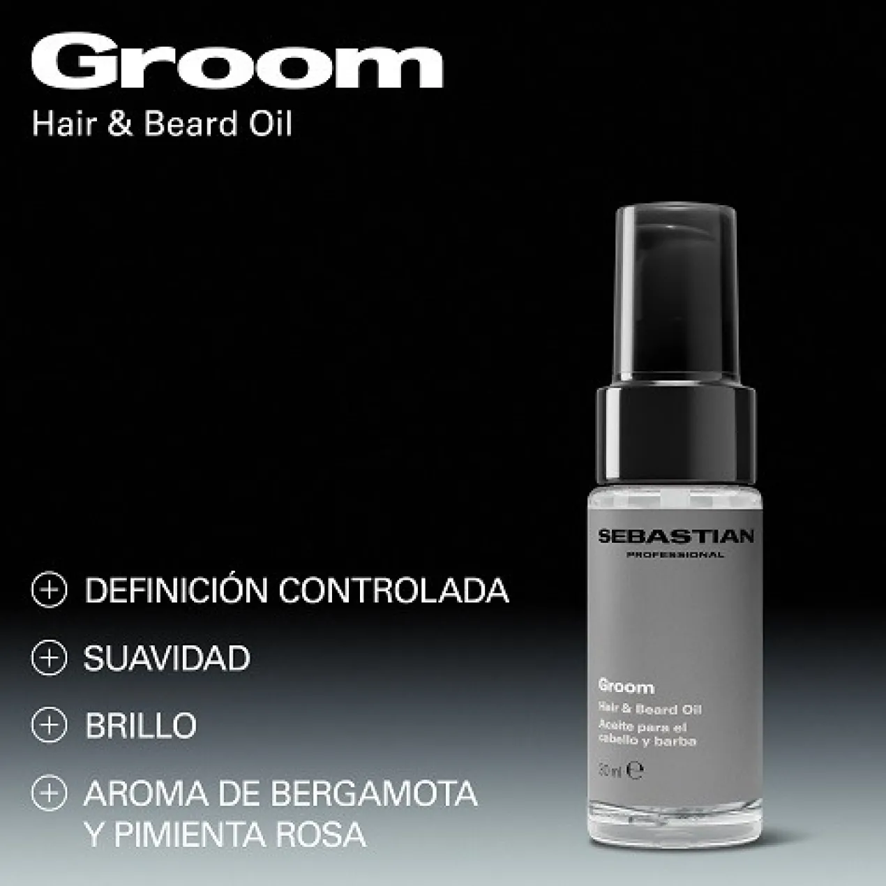 Groom Óleo de Cabelo e Barba para Homem