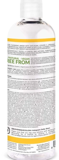 Água Micelar Desmaquilhante com Vitamina C