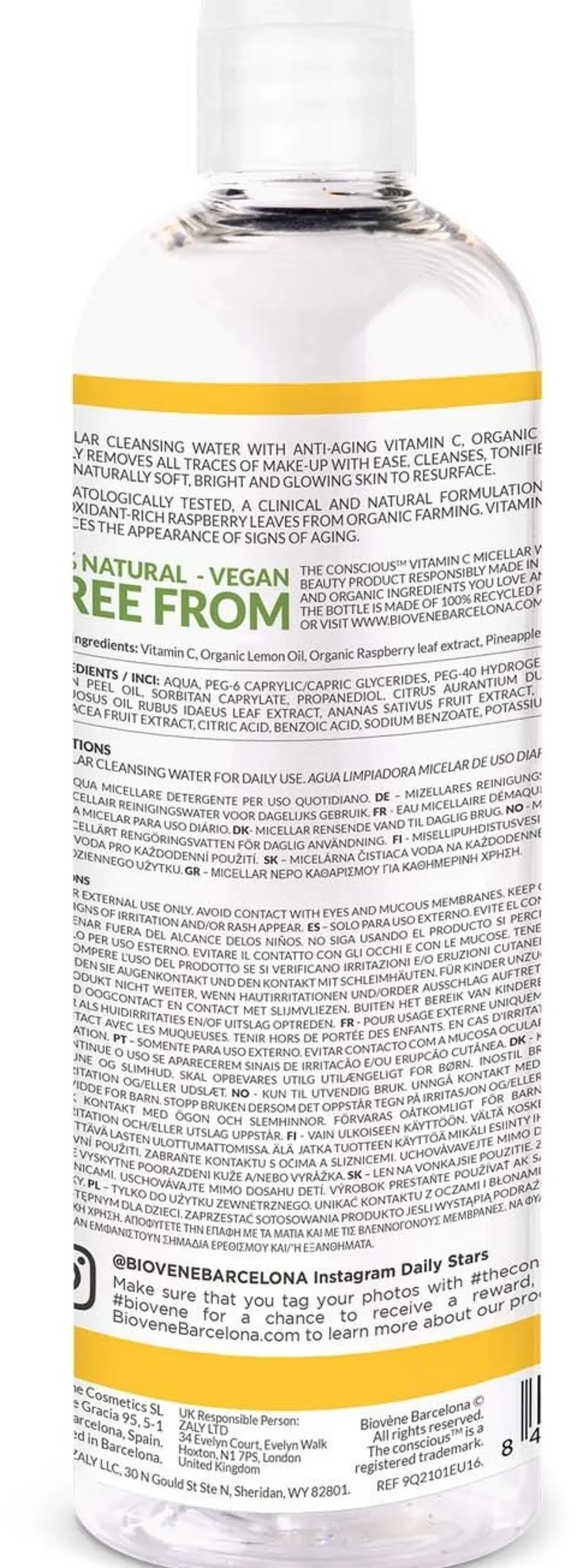 Água Micelar Desmaquilhante com Vitamina C