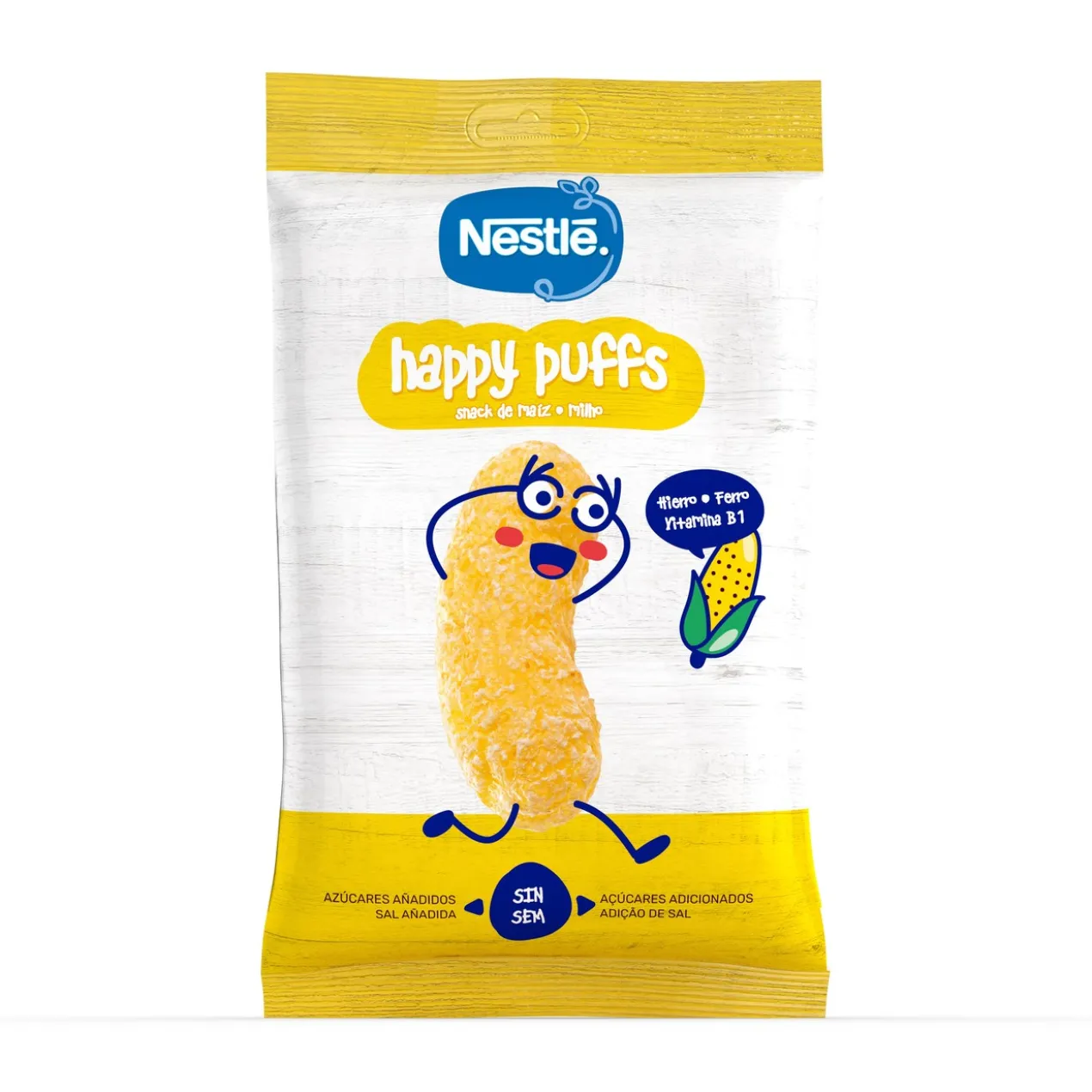 Happy Puffs Milho Natural Snack à base de milho