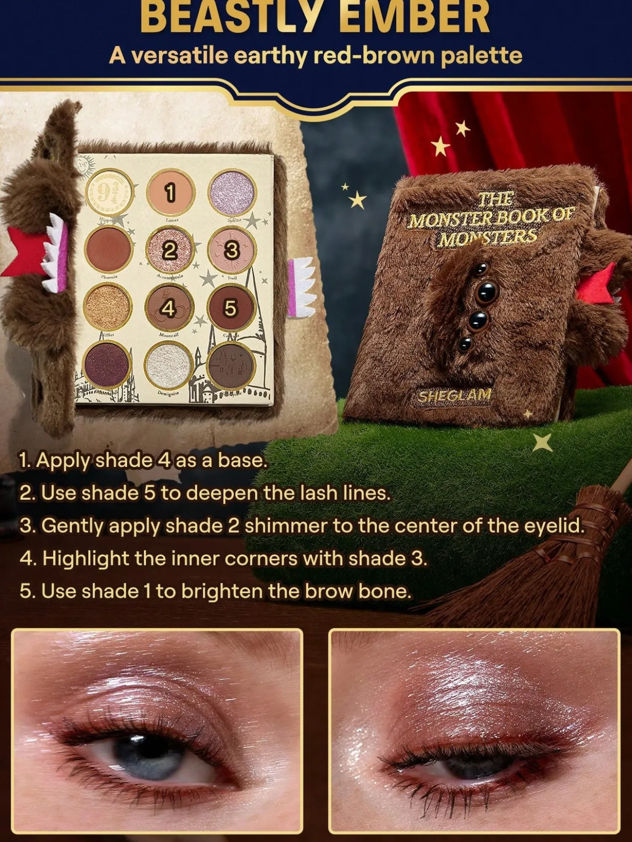 Harry Potter Monster Book of Monsters Paleta de Sombras