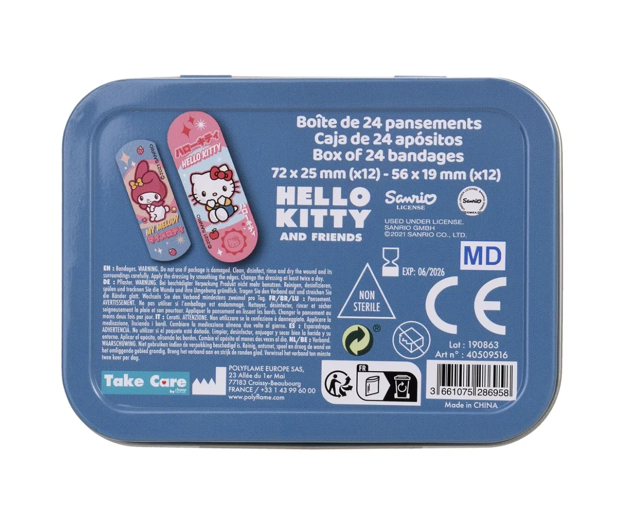 Hello Kitty and Friends Caixa de Pensos Infantis