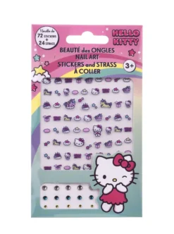 Hello Kitty Autocolantes e Pedras Strass para Decoração de Unhas