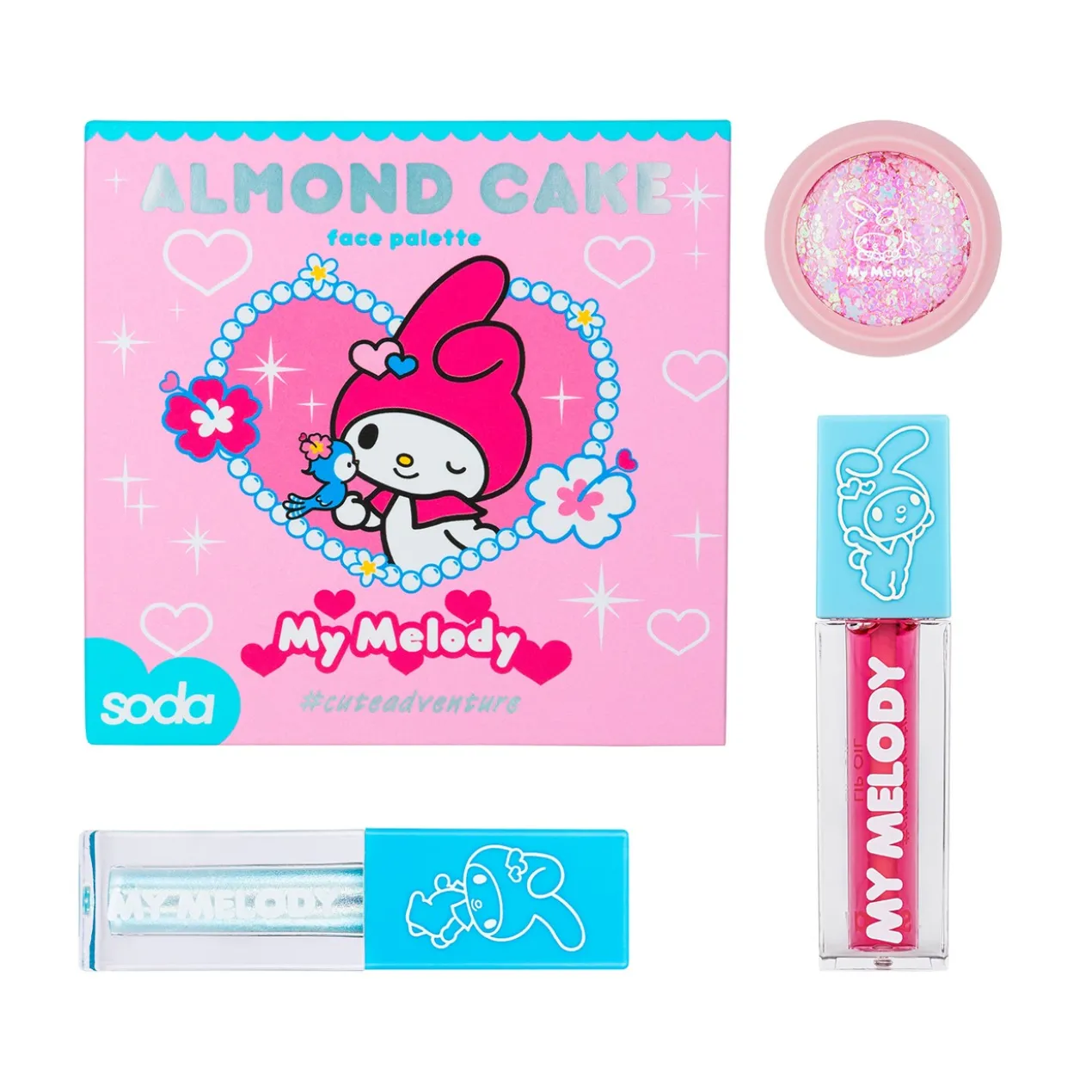 Hello Kitty My Melody Coffret de Maquilhagem Almond Cake