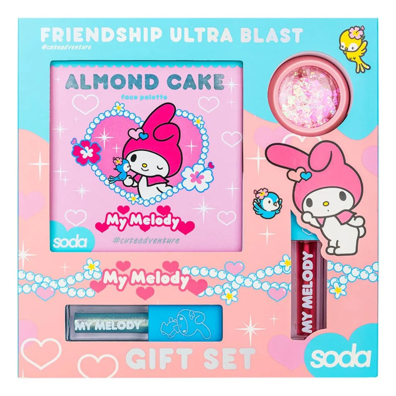 Hello Kitty My Melody Coffret de Maquilhagem Almond Cake