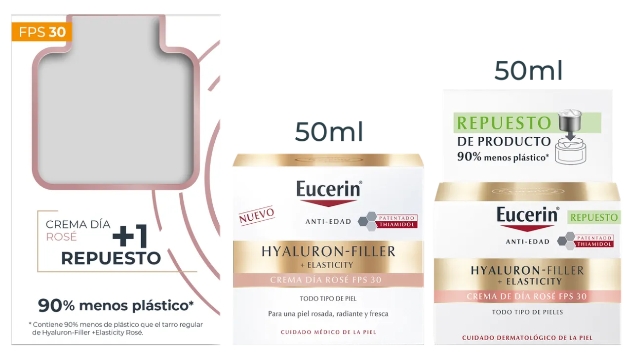 Hyaluron-Filler + Elasticity Creme de Dia Rosé SPF30 + Refill