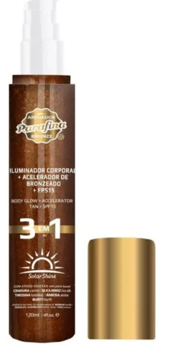 Iluminador +SPF15 Acelerador de Bronzeado 3 em 1