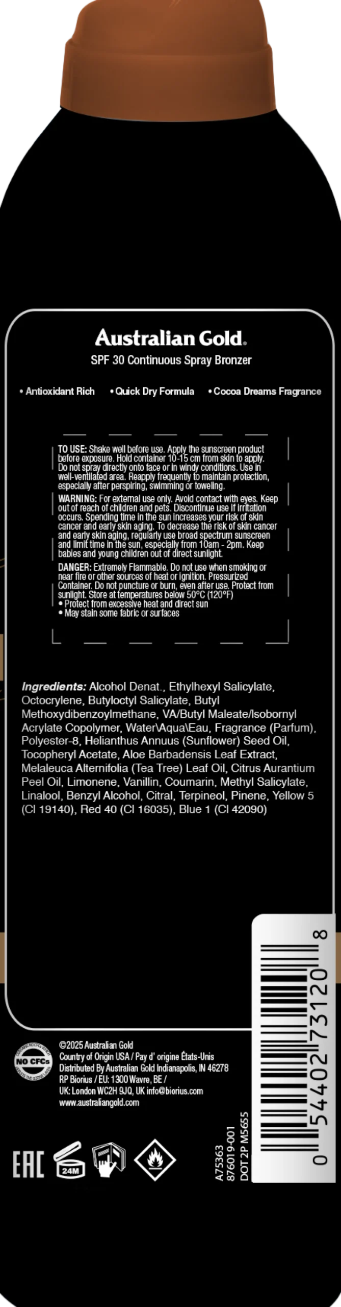 Instant Bronzer Continuous Spray SPF 30