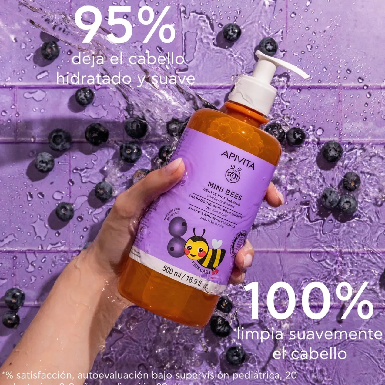 Kids Mini Bees Champô Suave de Mirtilo e Mel