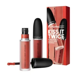 Kiss It Twice Powder Kiss Duo Estojo de Batons (982 Marrakesh-mere e 998 Sorry not Sorry)