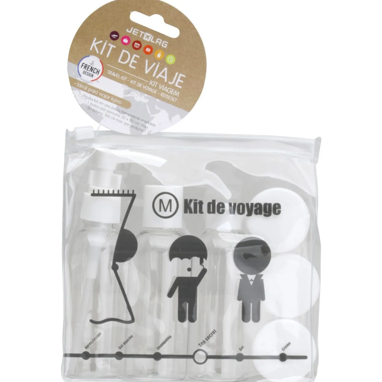 Kit de Viagem com Frascos Reutilizáveis