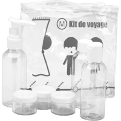Kit de Viagem com Frascos Reutilizáveis