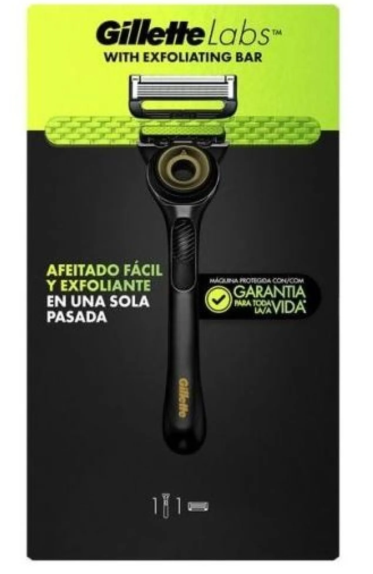 Labs Máquina de Barbear Black&Gold com Barra Esfoliante