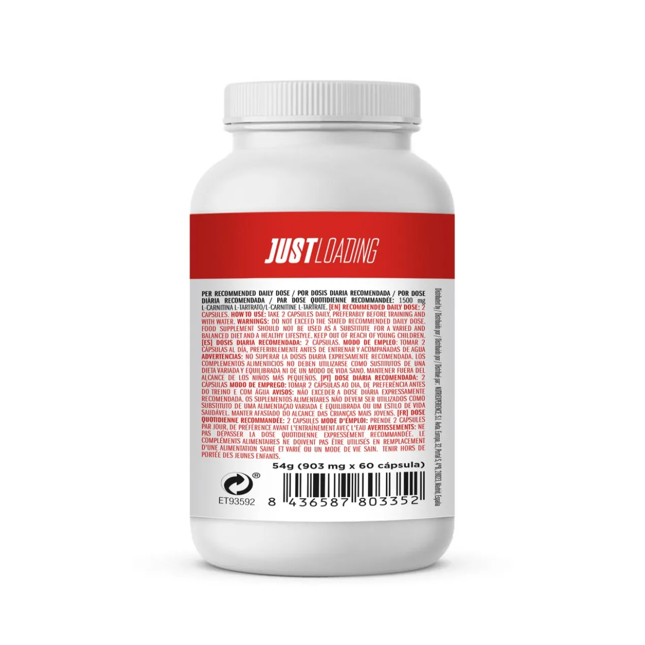 L-Carnitina L-Tartrato suplemento alimentar em cápsulas