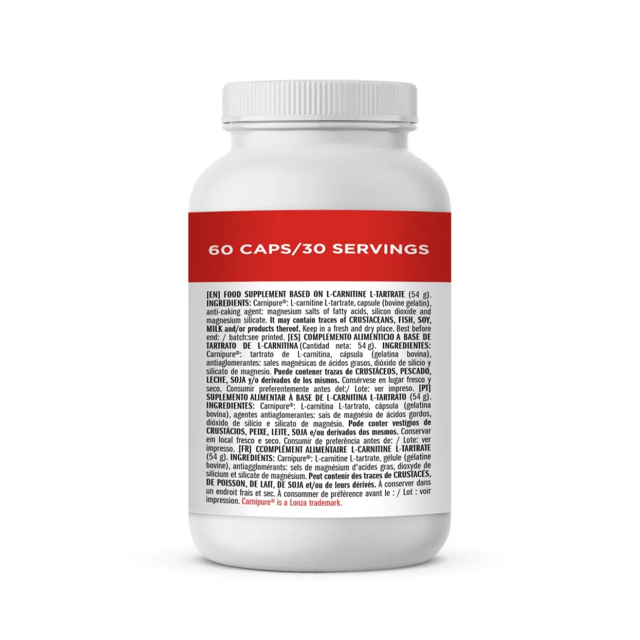 L-Carnitina L-Tartrato suplemento alimentar em cápsulas