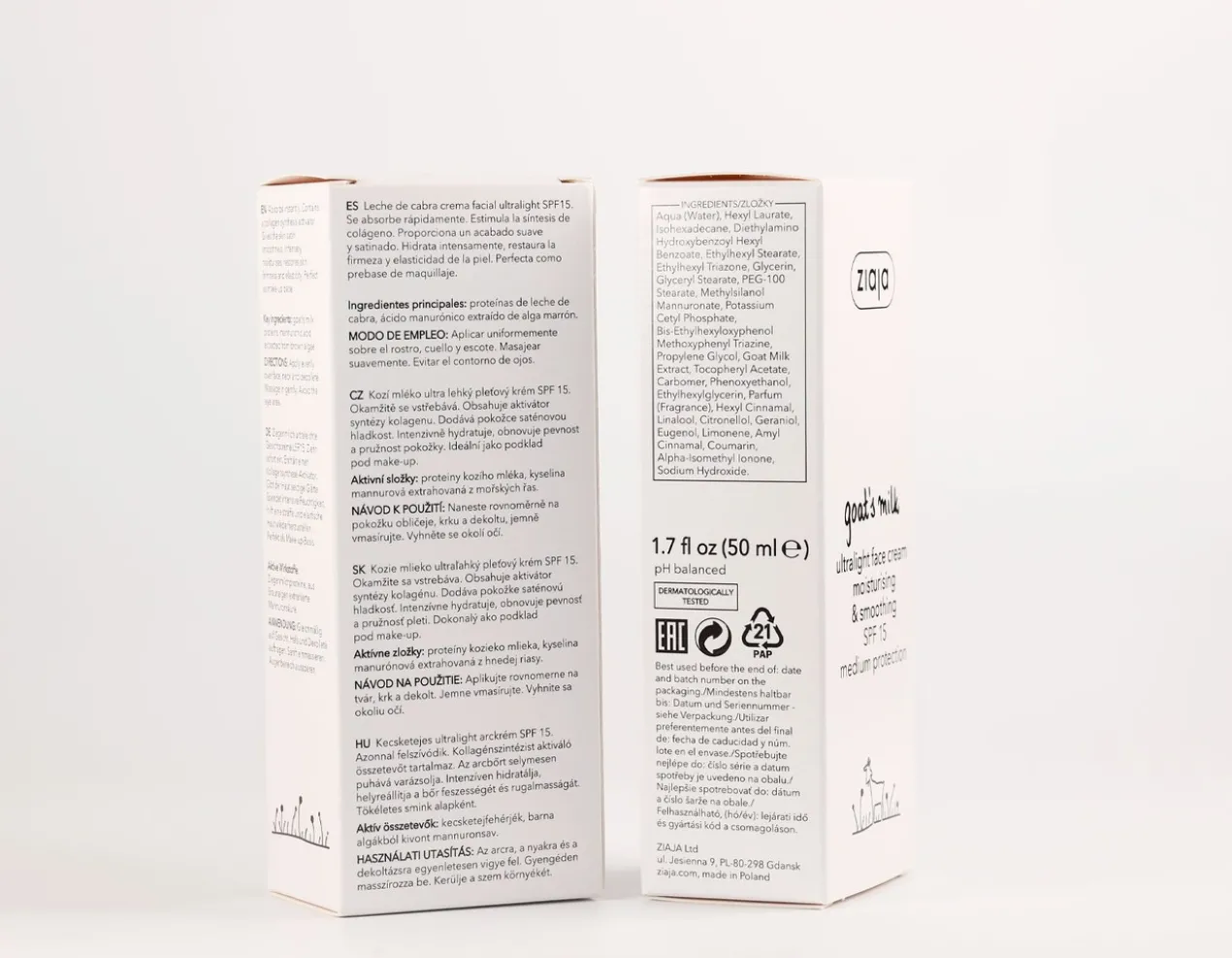 Leite de Cabra Creme Ultralight SPF15