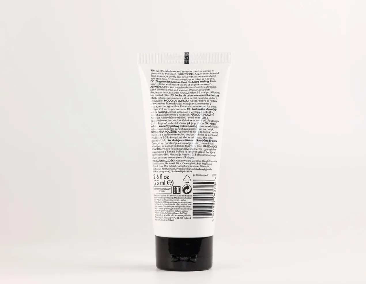 Leite de Cabra Microesfoliante facial com Sílice