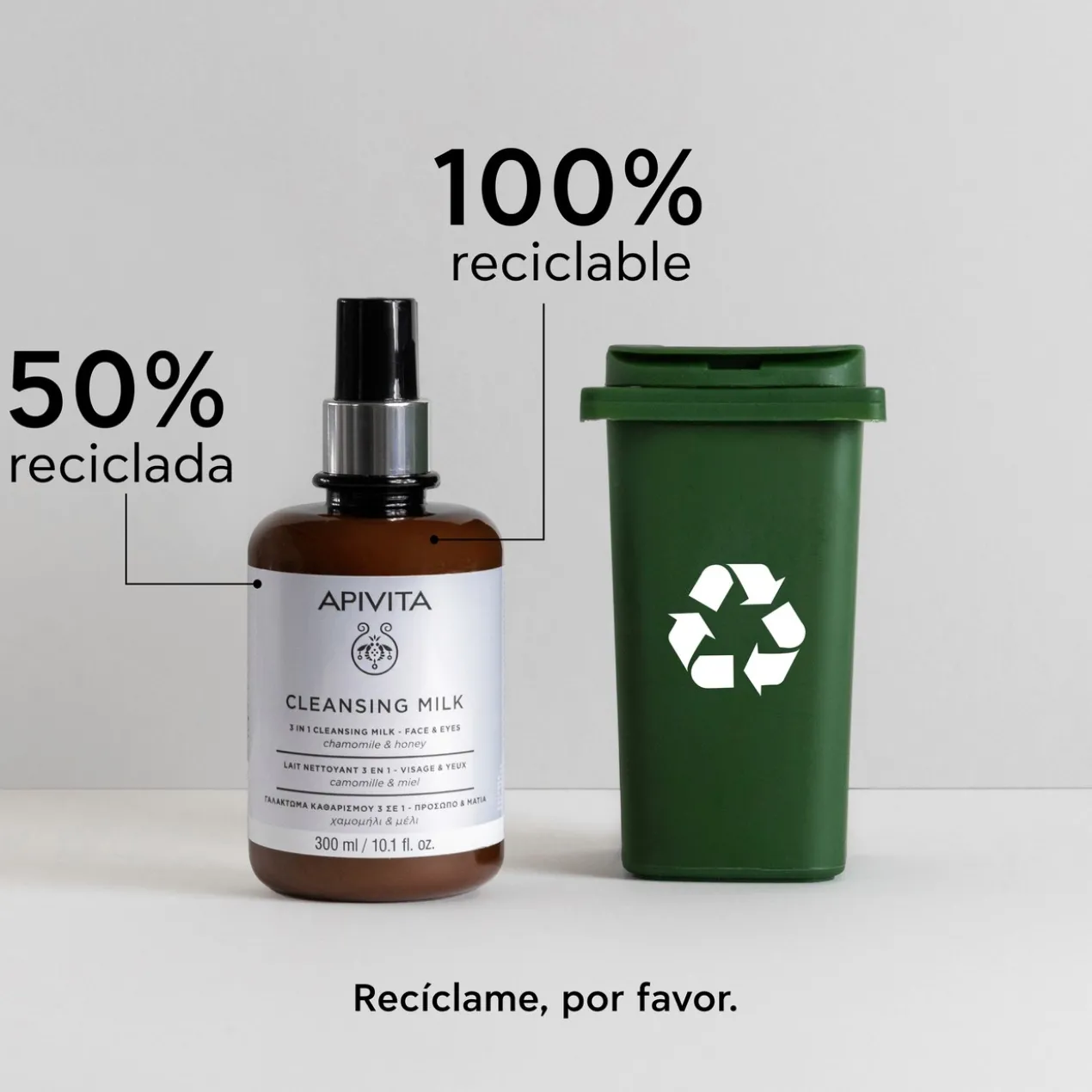 Leite de Limpeza 3 em 1 para o Rosto e os Olhos