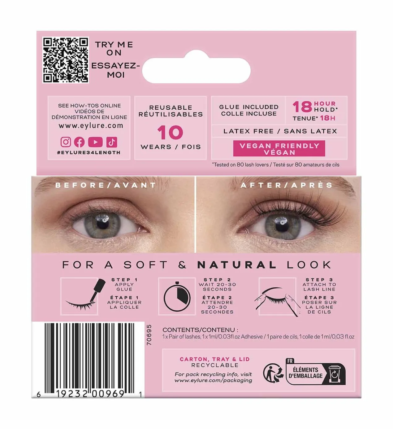 3/4 Lenght Natural No. 026 Pestanas Postiças Edição Limitada