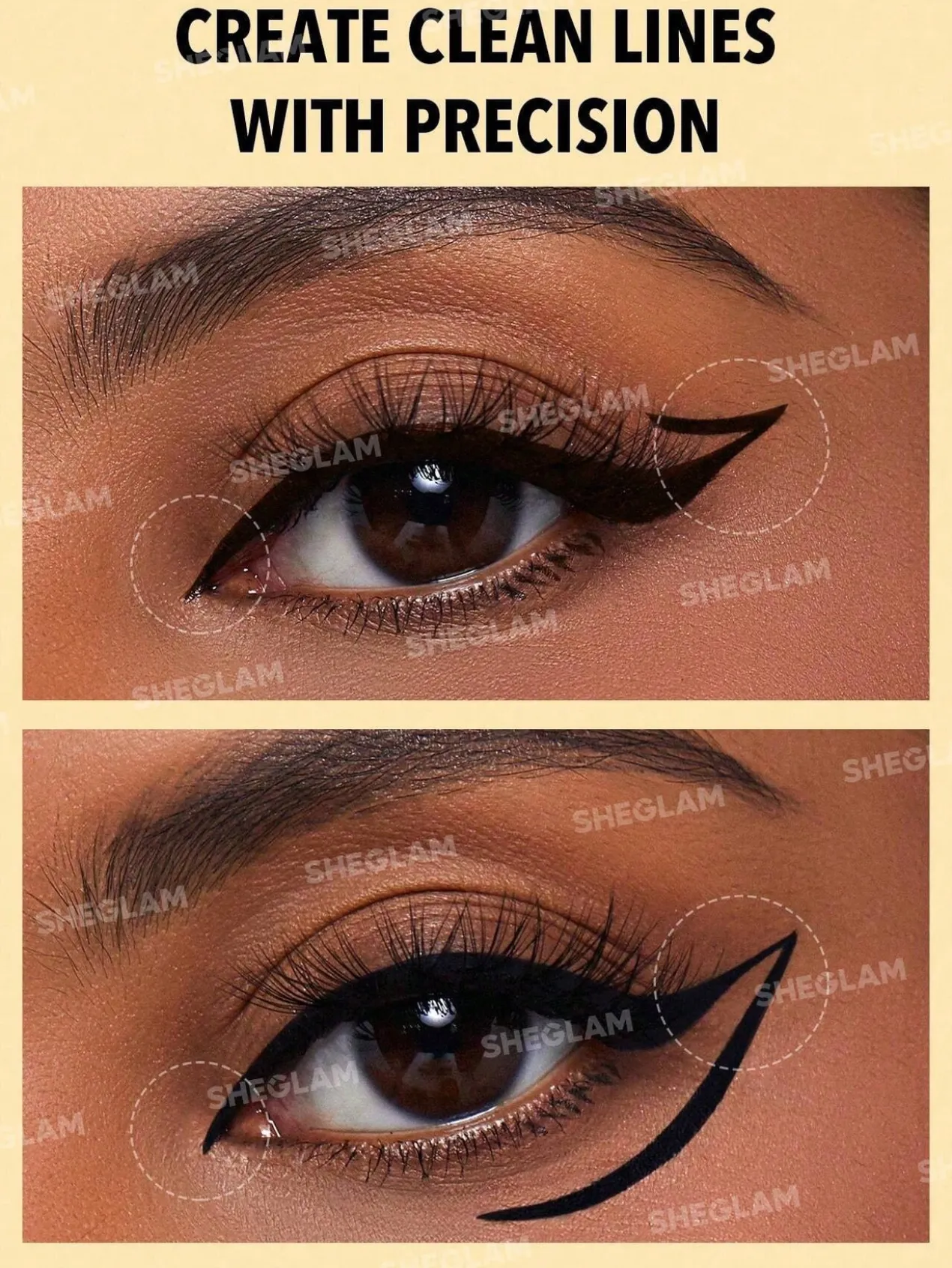 Line & Define Delineador de Olhos Líquido Resistente à Água
