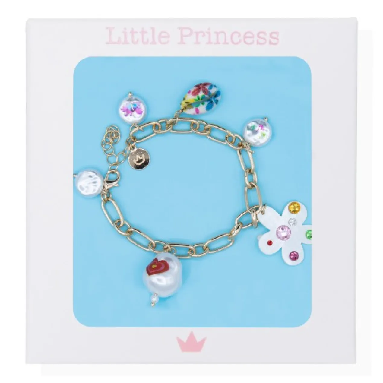 Little Princess Pulseira de Elos Pérolas