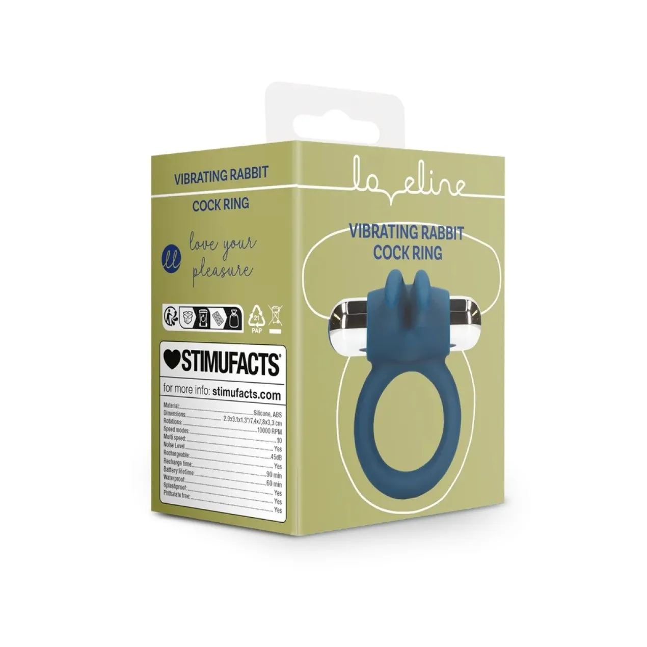 Loveline by Shots Anel Vibratório para Homens Baltic Blue