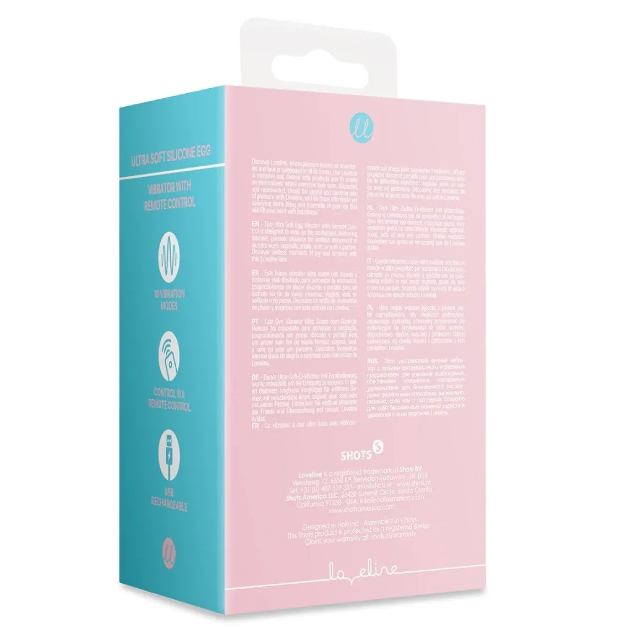 Loveline by Shots Ovo Vibratório Ultra Suave com Controlo Remoto Pink Arabesque