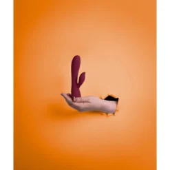 Loveline by Shots Vibrador Coelhinho Silicone Suave Dark Cherry