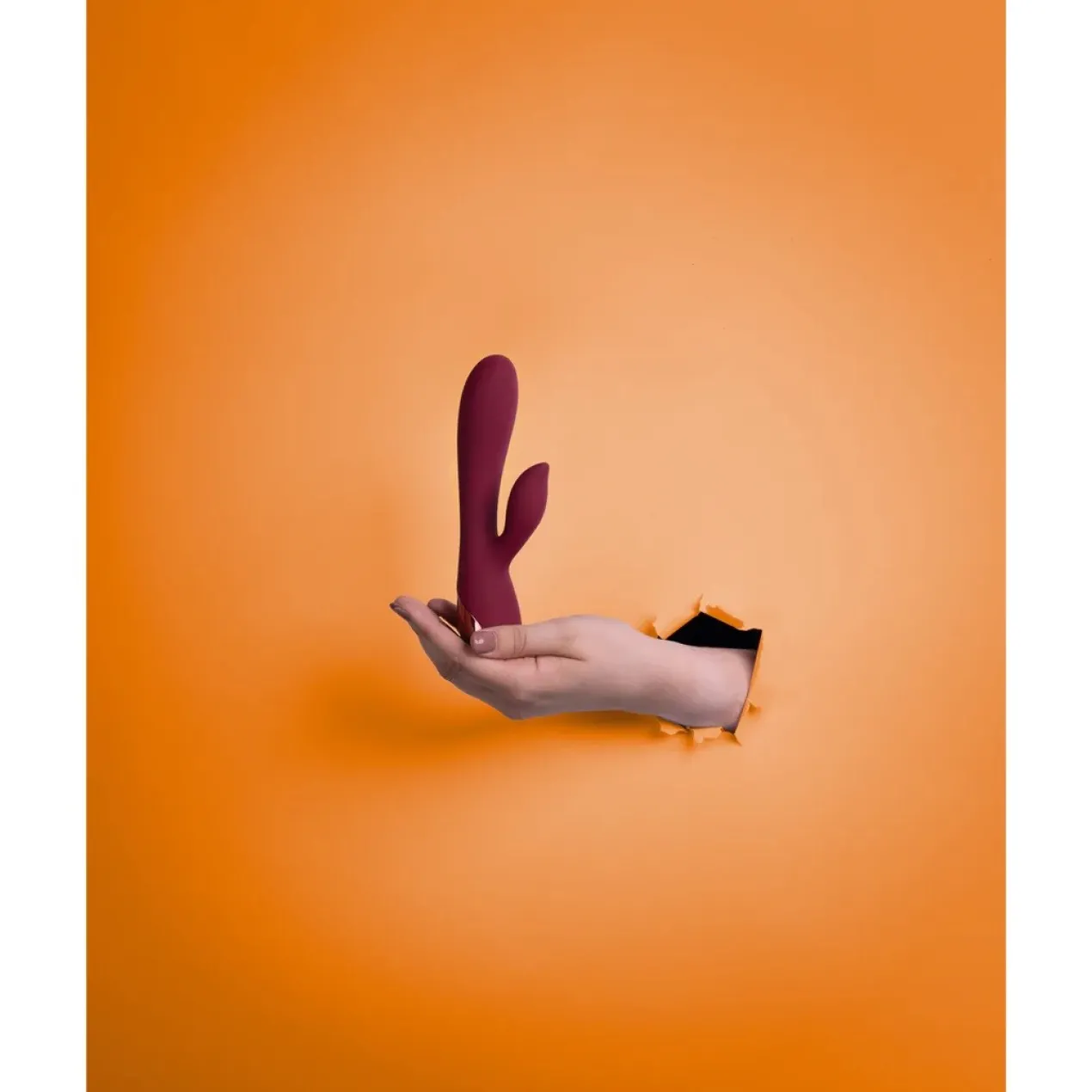 Loveline by Shots Vibrador Coelhinho Silicone Suave Dark Cherry