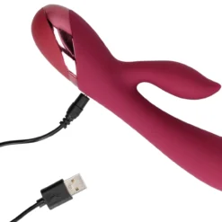 Loveline by Shots Vibrador Coelhinho Silicone Suave Dark Cherry