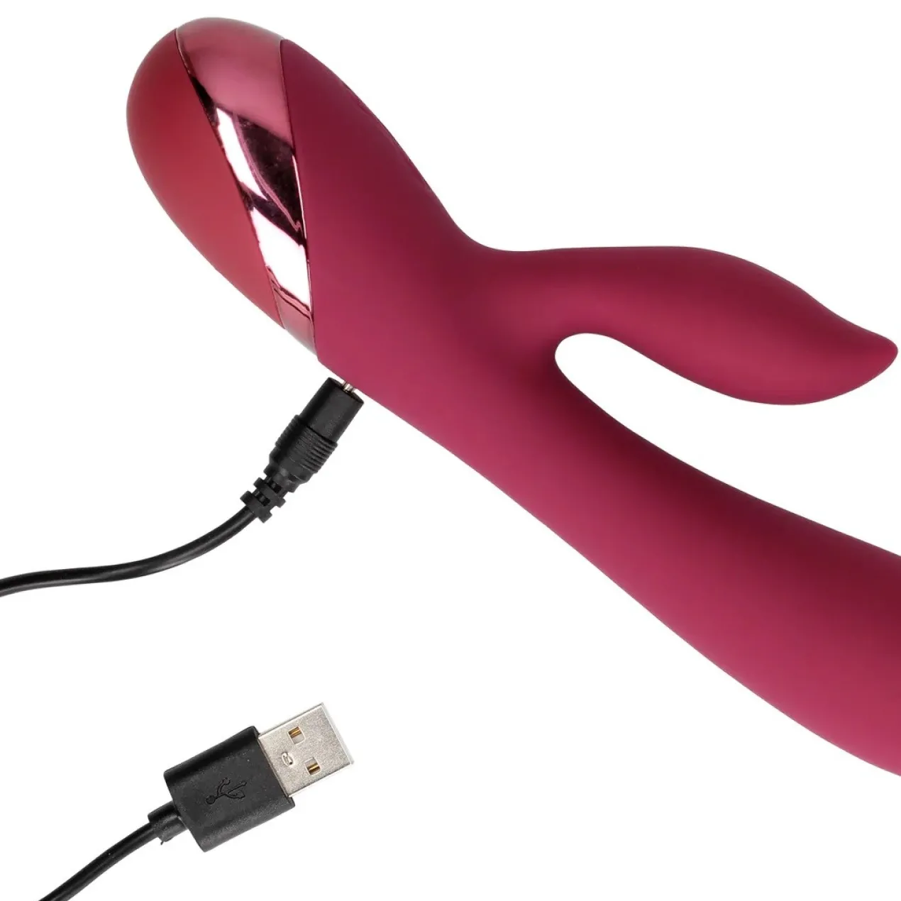 Loveline by Shots Vibrador Coelhinho Silicone Suave Dark Cherry