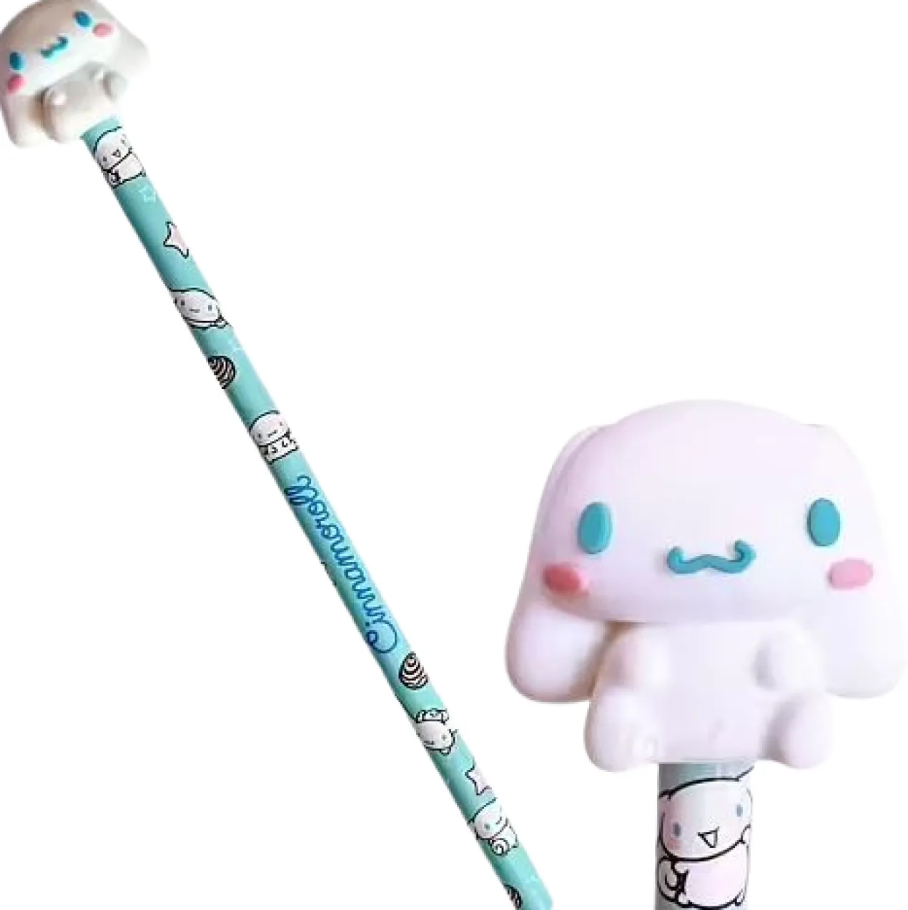 Lápis com Borracha Hello Kitty, Kuromi ou Cinnamoroll