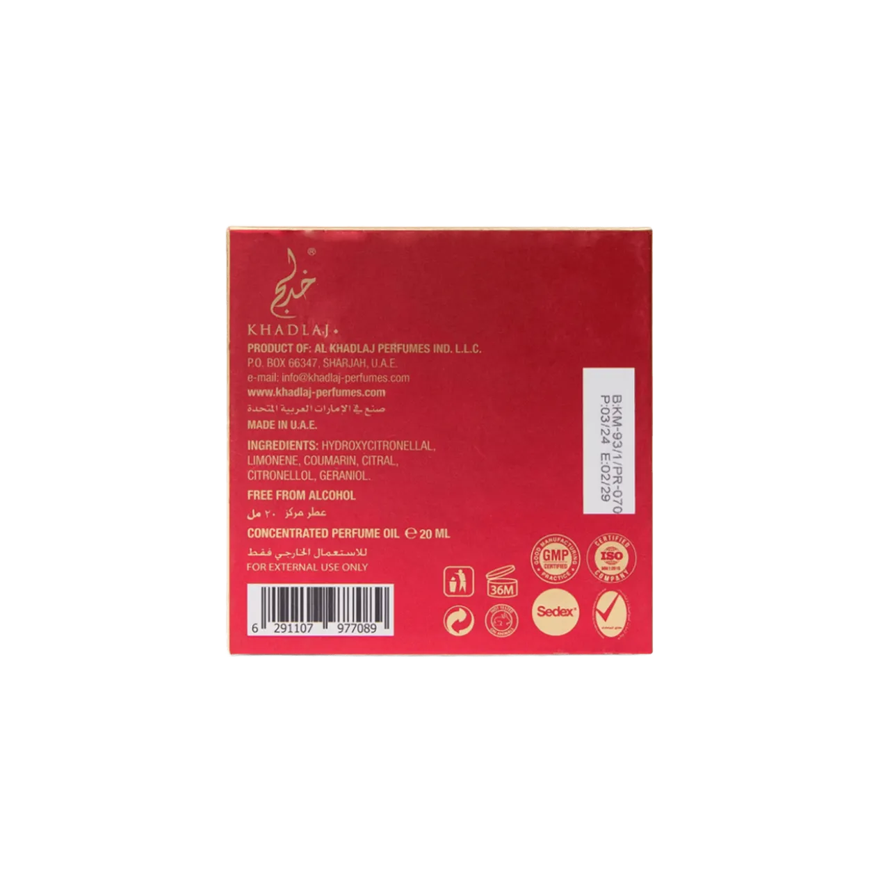 Malika Red Óleo de Perfume Concentrado