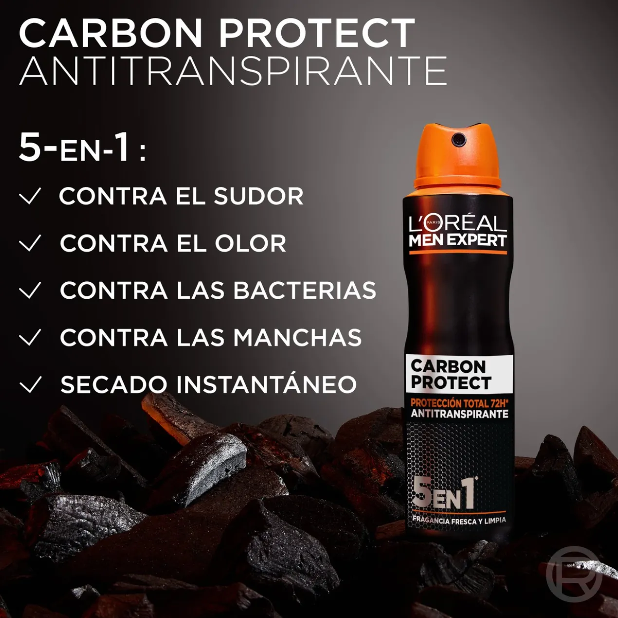 Men Expert Carbon Protect Spray Antitranspirante 5 em 1