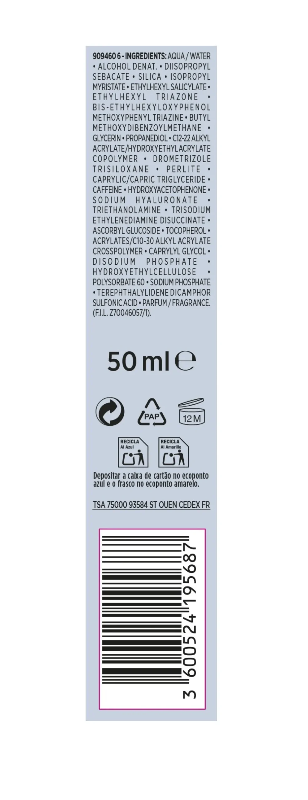 Men Expert Hydra Energetic Fluido Invisível Diário FPS 50+