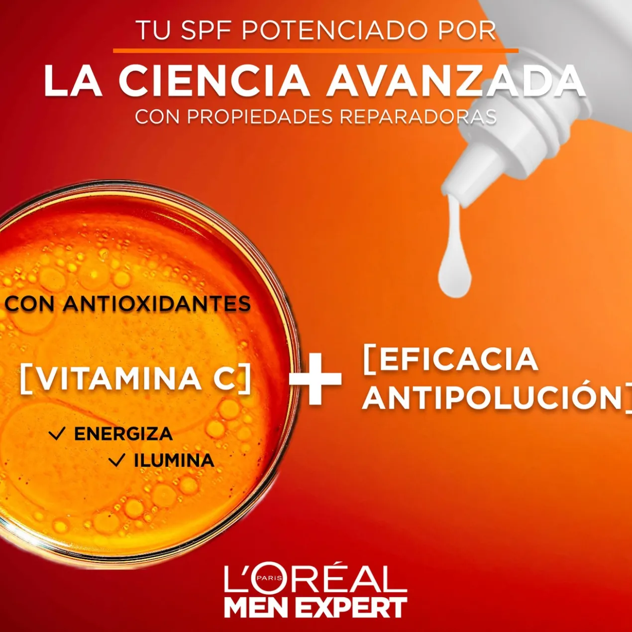 Men Expert Hydra Energetic Fluido Invisível Diário FPS 50+
